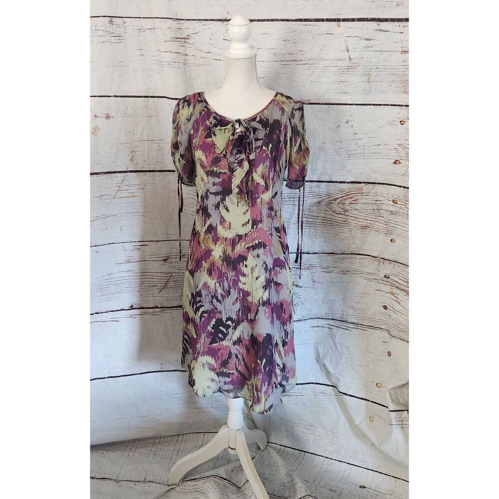 Sundance Urban‎ Jungle Short Sleeve Silk Dress Size XS